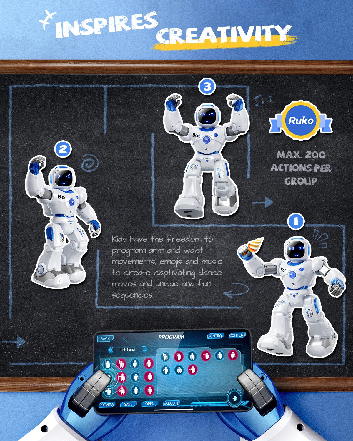 Ruko 1088 Large Smart Robots for Kids
